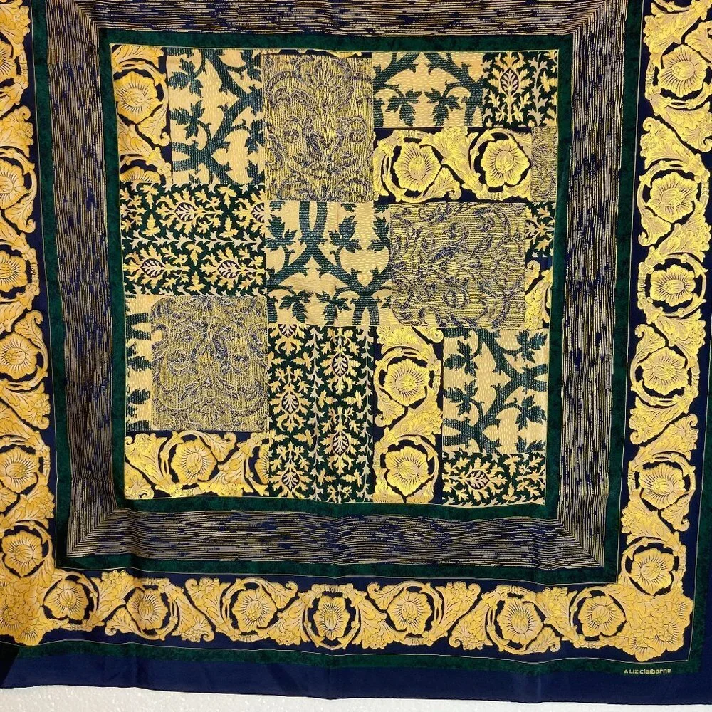 Vintage Liz Claiborne Square Scarf Silk